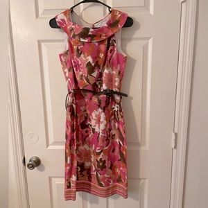 karin stevens belted sleeveless dress size 10